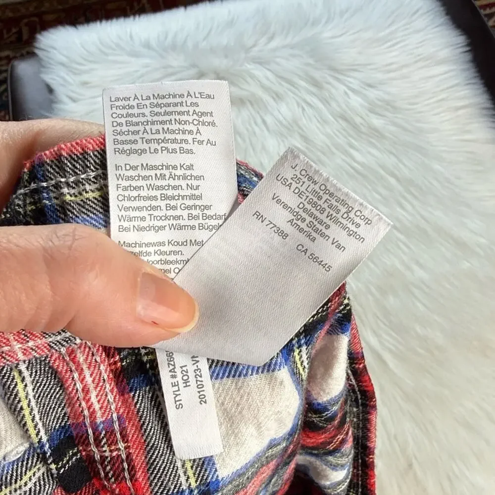 J. Crew Red Plaid Flannel Lounge PJ Pants